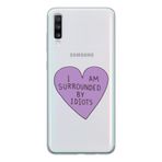 Manitoba Samsung Galaxy A20S Uyumlu I Am Surrounded Tasarımlı Şeffaf Telefon Kılıfı, Çok Renkli