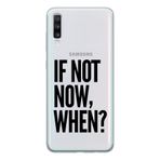 Manitoba Samsung Galaxy A20S Uyumlu If Not Now When Tasarımlı Şeffaf Telefon Kılıfı