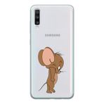 Manitoba Samsung Galaxy A20S Uyumlu Jerry Tasarımlı Şeffaf Telefon Kılıfı, Silikon, Çok Renkli