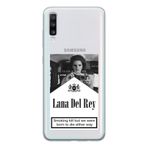 Manitoba Samsung Galaxy A20S Uyumlu Lana Del Rey Tasarımlı Şeffaf Telefon Kılıfı, Çok Renkli