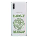 Manitoba Samsung Galaxy A20S Uyumlu Lost Music Tasarımlı Şeffaf Telefon Kılıfı, Çok Renkli