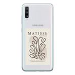 Manitoba Samsung Galaxy A20S Uyumlu Matisse Tasarımlı Şeffaf Telefon Kılıfı, Çok Renkli