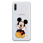 Manitoba Samsung Galaxy A20S Uyumlu Mickey Tasarımlı Şeffaf Telefon Kılıfı, Çok Renkli