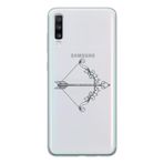 Manitoba Samsung Galaxy A20S Uyumlu Ok Tasarımlı Şeffaf Telefon Kılıfı, Çok Renkli