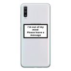 Manitoba Samsung Galaxy A20S Uyumlu Out Of Mind Tasarımlı Şeffaf Telefon Kılıfı, Çok Renkli