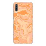 Manitoba Samsung Galaxy A20S Uyumlu Sarı Desen Tasarımlı Şeffaf Telefon Kılıfı