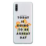 Manitoba Samsung Galaxy A20S Uyumlu Today Is Going To Tasarımlı Şeffaf Telefon Kılıfı, Silikon, Çok Renkli
