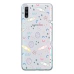 Manitoba Samsung Galaxy A20S Uyumlu Uzay Tasarımlı Baskılı Şeffaf Telefon Kılıfı