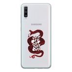 Manitoba Samsung Galaxy A20S Uyumlu Yılan Tasarımlı Baskılı Şeffaf Telefon Kılıfı