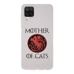 Manitoba Samsung Galaxy A22/M22/M32 Uyumlu Baskılı Yumuşak Silikon Şeffaf Telefon Kılıfı, Mother of Cats Desen