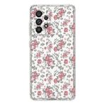 Manitoba Samsung Galaxy A23 ile Uyumlu Baskılı Yumuşak Silikon Şeffaf Telefon Kılıfı, Çiçek Desen