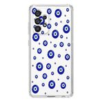 Manitoba Samsung Galaxy A23 ile Uyumlu Baskılı Yumuşak Silikon Şeffaf Telefon Kılıfı, Nazar Boncuğu Deseni