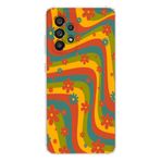 Manitoba Samsung Galaxy A23 ile Uyumlu Çiçek Desen Tasarımlı Şeffaf Telefon Kılıfı, Çok Renkli