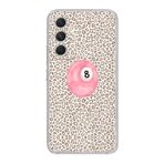 Manitoba Samsung Galaxy A25 ile Uyumlu Baskılı Yumuşak Silikon Şeffaf Telefon Kılıfı, Leopar Desen