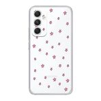 Manitoba Samsung Galaxy A25 ile Uyumlu Baskılı Yumuşak Silikon Şeffaf Telefon Kılıfı, Pembe Yıldız Desen