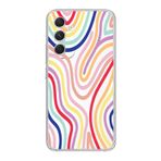 Manitoba Samsung Galaxy A25 ile Uyumlu Baskılı Yumuşak Silikon Şeffaf Telefon Kılıfı, Renkli Desen