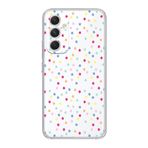 Manitoba Samsung Galaxy A25 ile Uyumlu Baskılı Yumuşak Silikon Şeffaf Telefon Kılıfı, Renkli Yıldız Deseni