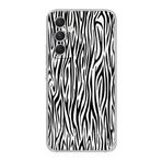 Manitoba Samsung Galaxy A25 ile Uyumlu Baskılı Yumuşak Silikon Şeffaf Telefon Kılıfı, Zebra Desen