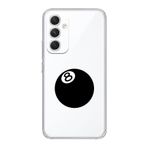 Manitoba Samsung Galaxy A25 Uyumlu Baskılı Yumuşak Silikon Şeffaf Telefon Kılıfı, 8 Ball Desen