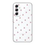 Manitoba Samsung Galaxy A25 Uyumlu Baskılı Yumuşak Silikon Şeffaf Telefon Kılıfı, Kiraz Deseni