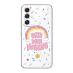 Manitoba Samsung Galaxy A25 Uyumlu Busy Doin Nothing Tasarımlı Şeffaf Telefon Kılıfı, Çok Renkli