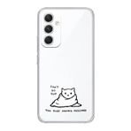 Manitoba Samsung Galaxy A25 Uyumlu Cant Go Out Tasarımlı Şeffaf Telefon Kılıfı, Silikon, Çok Renkli