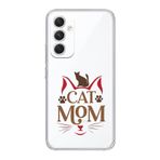 Manitoba Samsung Galaxy A25 Uyumlu Cat Mom Tasarımlı Şeffaf Telefon Kılıfı, Çok Renkli