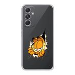 Manitoba Samsung Galaxy A25 Uyumlu Garfield Tasarımlı Baskılı Şeffaf Telefon Kılıfı