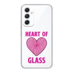 Manitoba Samsung Galaxy A25 Uyumlu Heart Of Glass Tasarımlı Şeffaf Telefon Kılıfı, Çok Renkli