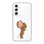 Manitoba Samsung Galaxy A25 Uyumlu Jerry Tasarımlı Şeffaf Telefon Kılıfı, Çok Renkli