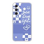 Manitoba Samsung Galaxy A25 Uyumlu Just Love Life Tasarımlı Şeffaf Telefon Kılıfı, Çok Renkli