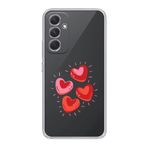 Manitoba Samsung Galaxy A25 Uyumlu Kalpler Tasarımlı Baskılı Şeffaf Telefon Kılıfı