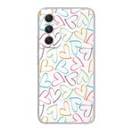 Manitoba Samsung Galaxy A25 Uyumlu Kalpler Tasarımlı Şeffaf Telefon Kılıfı, Çok Renkli