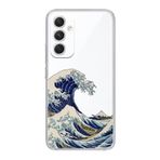 Manitoba Samsung Galaxy A25 Uyumlu Kanagawa Dalgası Tasarımlı Şeffaf Telefon Kılıfı, Silikon, Çok Renkli