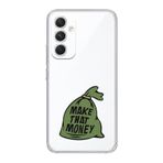 Manitoba Samsung Galaxy A25 Uyumlu Make That Money Tasarımlı Şeffaf Telefon Kılıfı, Çok Renkli