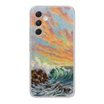 Manitoba Samsung Galaxy A25 Uyumlu Manzara Tasarımlı Şeffaf Telefon Kılıfı, Çok Renkli