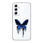 Manitoba Samsung Galaxy A25 Uyumlu Mavi Kelebek Tasarımlı Şeffaf Telefon Kılıfı