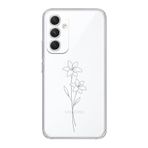 Manitoba Samsung Galaxy A25 Uyumlu Minimal Çiçek Tasarımlı Şeffaf Telefon Kılıfı