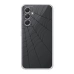 Manitoba Samsung Galaxy A25 Uyumlu Örümcek Ağı Tasarımlı Baskılı Şeffaf Telefon Kılıfı