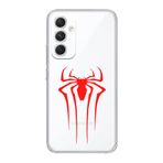Manitoba Samsung Galaxy A25 Uyumlu Örümcek Logo Tasarımlı Şeffaf Telefon Kılıfı, Silikon, Çok Renkli