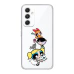 Manitoba Samsung Galaxy A25 Uyumlu Powerpuff Girls Tasarımlı Şeffaf Telefon Kılıfı, Çok Renkli