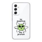 Manitoba Samsung Galaxy A25 Uyumlu Proton Tasarımlı Şeffaf Telefon Kılıfı, Silikon, Çok Renkli