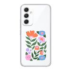 Manitoba Samsung Galaxy A25 Uyumlu Sanatsal Çiçek Tasarımlı Baskılı Şeffaf Telefon Kılıfı