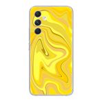 Manitoba Samsung Galaxy A25 Uyumlu Sarı Desen Tasarımlı Şeffaf Telefon Kılıfı