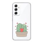 Manitoba Samsung Galaxy A25 Uyumlu Sevimli Kaktüsler Tasarımlı Şeffaf Telefon Kılıfı, Çok Renkli