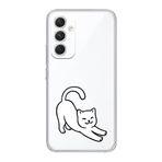 Manitoba Samsung Galaxy A25 Uyumlu Sevimli Kedi Tasarımlı Şeffaf Telefon Kılıfı