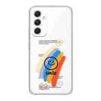 Manitoba Samsung Galaxy A25 Uyumlu Smile Tasarımlı Şeffaf Telefon Kılıfı, Çok Renkli