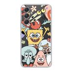 Manitoba Samsung Galaxy A25 Uyumlu SpongeBob Tasarımlı Baskılı Şeffaf Silikon Telefon Kılıfı