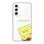 Manitoba Samsung Galaxy A25 Uyumlu SpongeBob Tasarımlı Şeffaf Telefon Kılıfı, Silikon, Çok Renkli