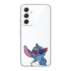 Manitoba Samsung Galaxy A25 Uyumlu Stitch Tasarımlı Şeffaf Telefon Kılıfı, Silikon, Çok Renkli